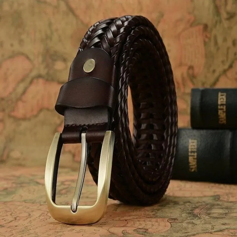 Bernardo Braided Leather Belt