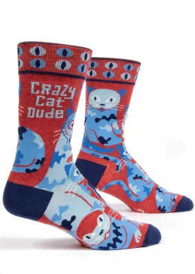 Crazy Cat Dude Men's Socks