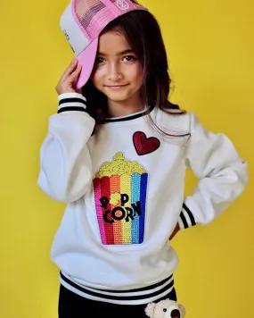 Girls  I Love Popcorn Sweatshirt