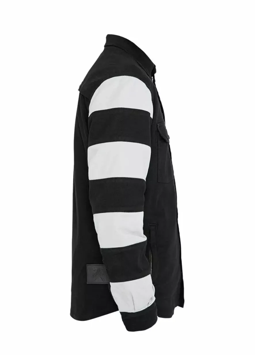 John Doe XTM Motoshirt Textile Jacket AAA RATED- Prison Stripe