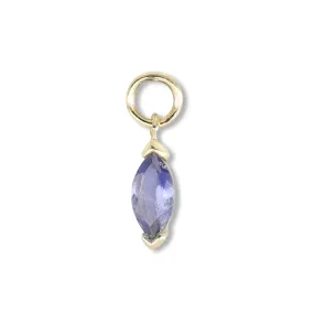 Marquise Iolite Gold Charm