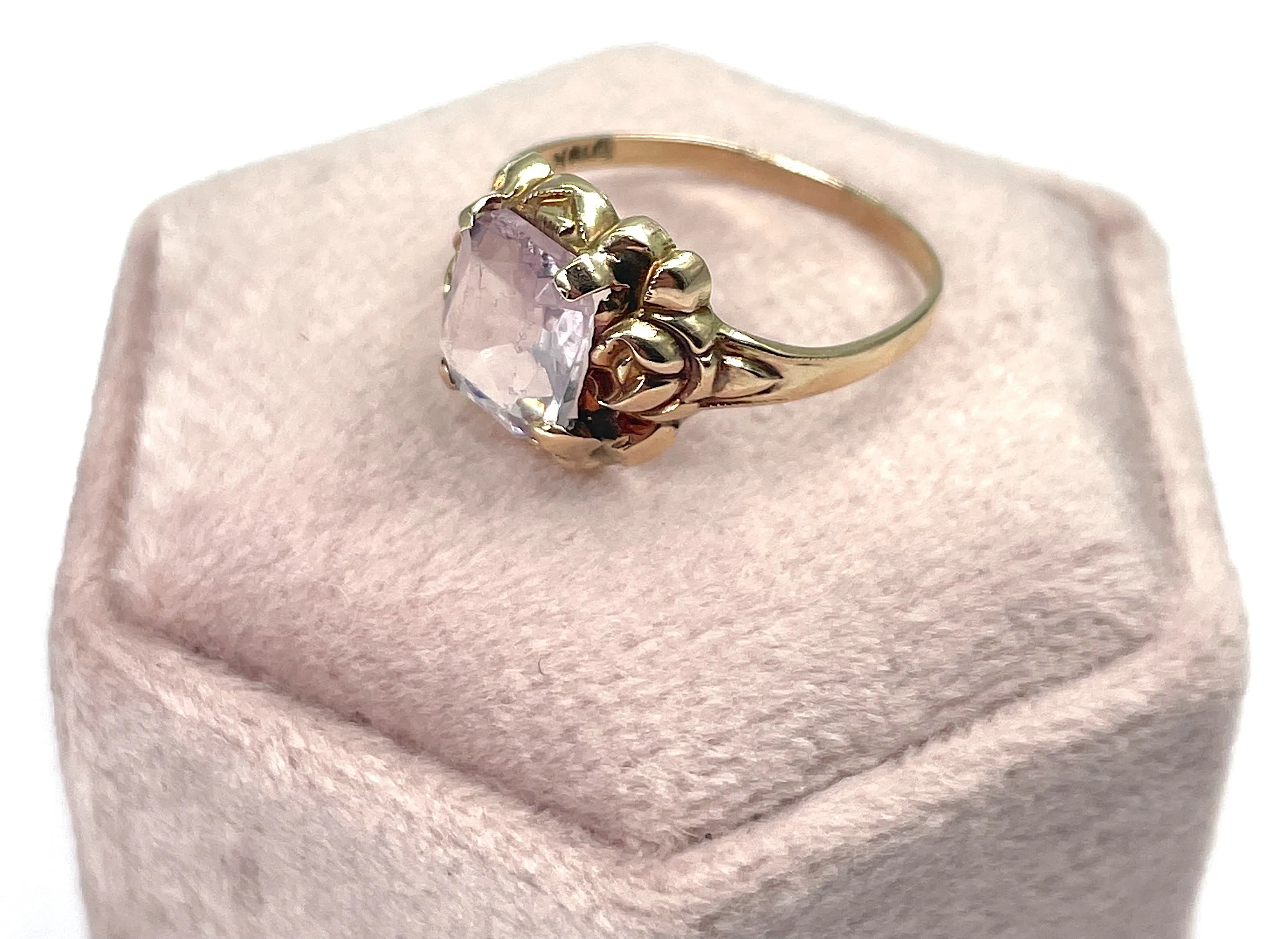 Rose Gold Violet Stone Ring