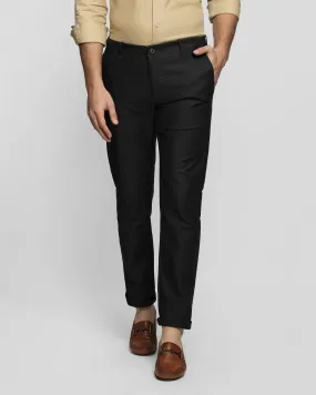 Slim Fit B-91 Casual Black Textured Khakis - Eva